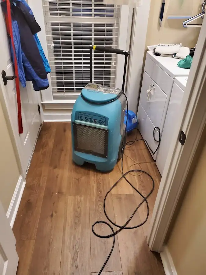 Commercial dehumidifier deployed for Flood Damage Cleanup in O'Fallon